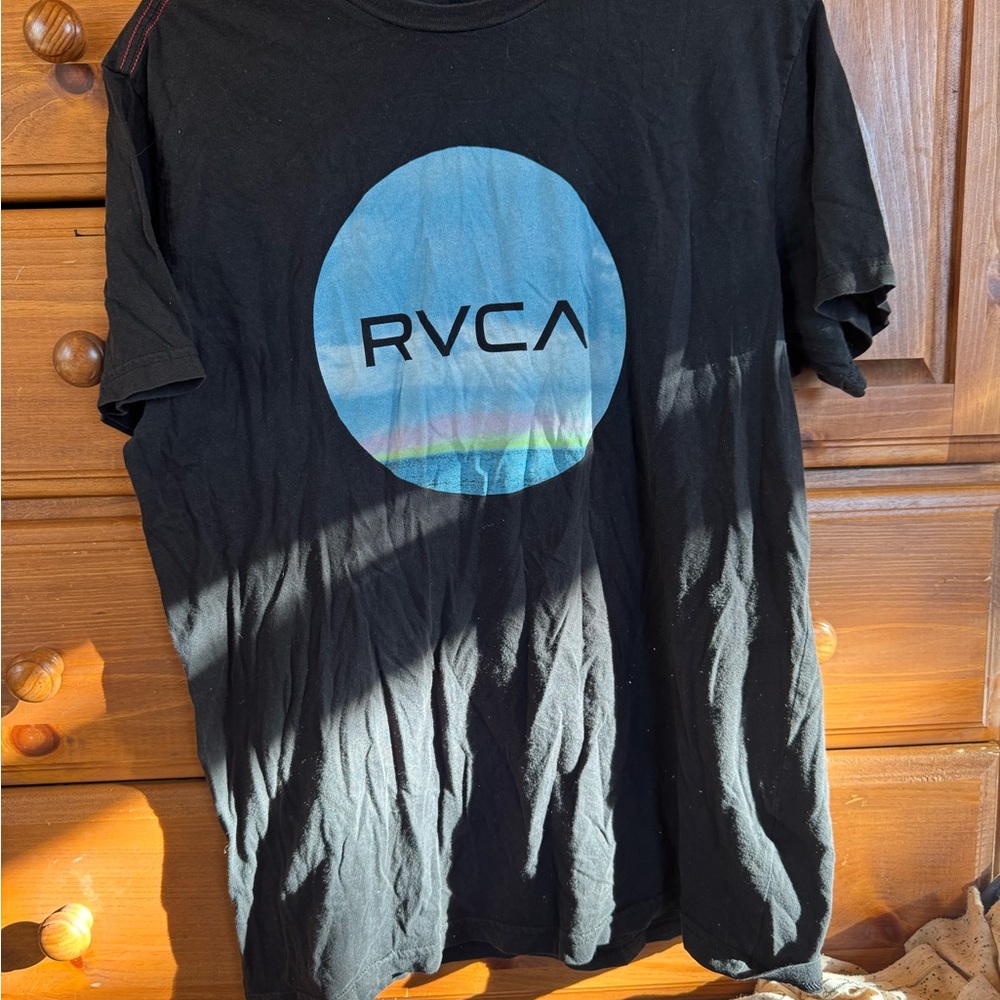 RVCA Black and Blue Graphic Tee